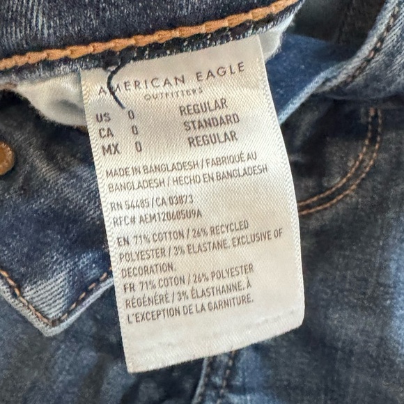 American Eagle Outfitters -Next Level Stretch -Blue Skinny Jeans Stretchy Denim - Picture 6 of 6